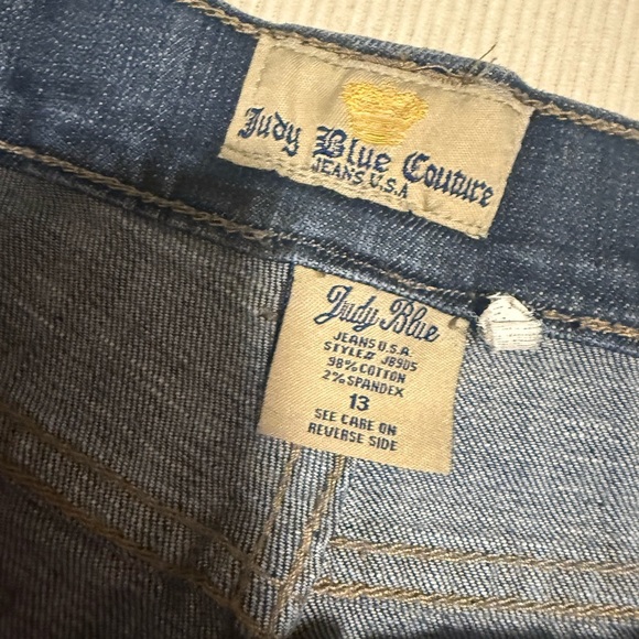 Judy Blue Couture Flare Wide Leg Jeans Blue - Picture 7 of 9